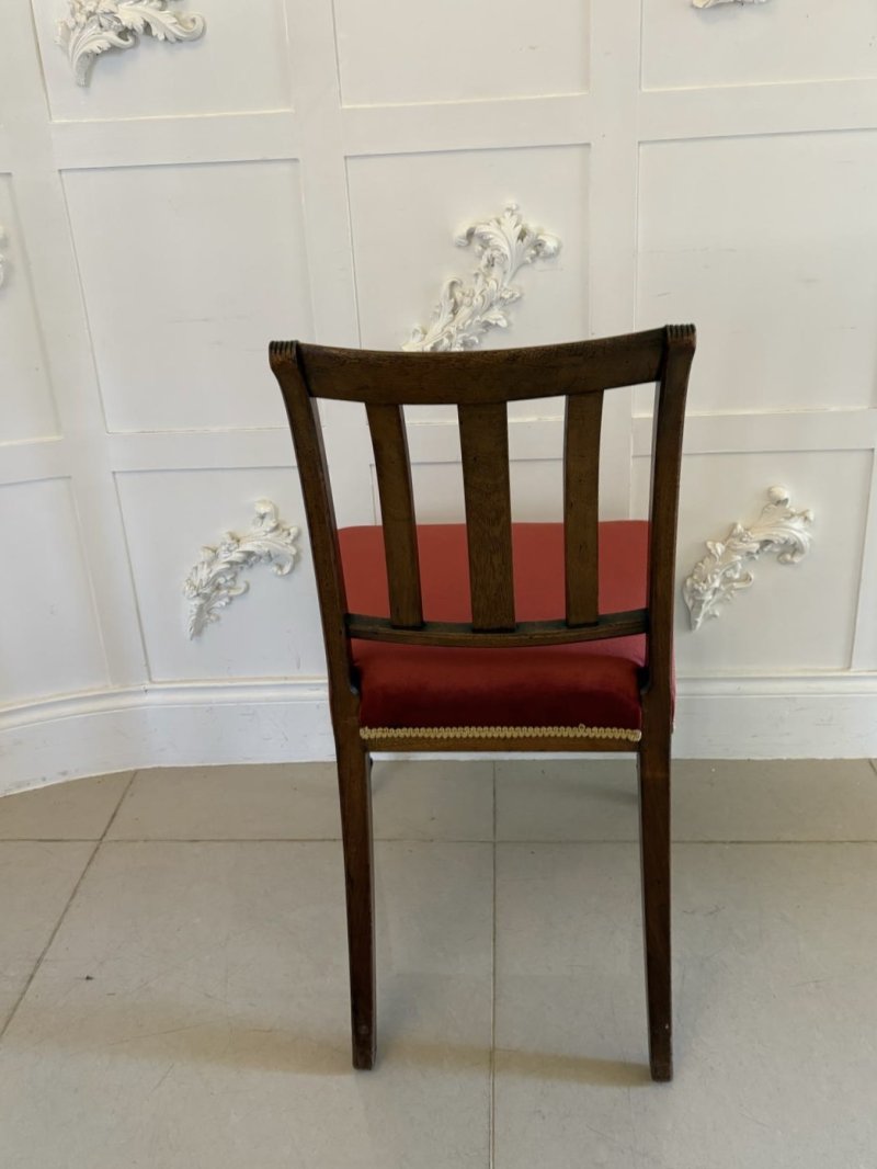 Set of 6 Antique George III Quality Mahogany Inlaid Dining Chairs - Image 7